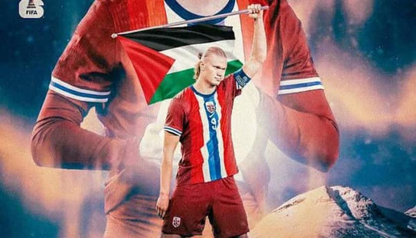 ڕاوکردنی ئیسرائیل لە لایەن هالاند ەوە بە تامی ئاڵای فەلەستین