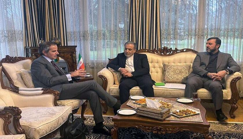 پەیامی گرۆسی دوای دیدار لەگەڵ عێراقچی: گفتوگۆی تەکنیکی قووڵمان کرد