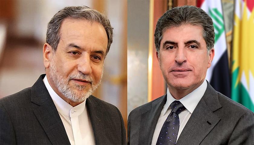 نێچیرڤان بارزانی و عەباس عێراقچی دۆخی ناوچەکە تاوتوێ دەکەن