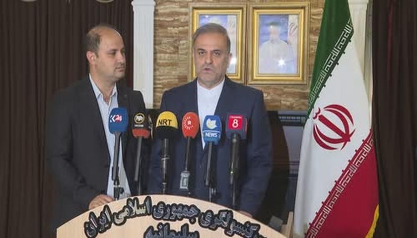 کونسوڵی ئێران لە سلێمانی پیرۆزبایی لە بافڵ جەلال تاڵەبانی دەکات