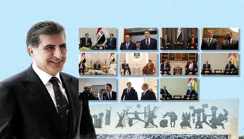 نچیروان بارزانی: در بغداد بر همکاری و کار مشترک برای مقابله با چالش‌های ملی تأکید کردیم