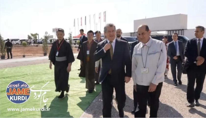 مەسرور بارزانی بەردی بناغەی چەند پرۆژەیەکی کۆمپانیای تۆیۆتا دادەنێت