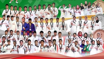 ئاڵای ئێران بە ٧٦ مەدالیای ڕەنگاوڕەنگەوە لە بەحرەین بەرز ڕاگیرا