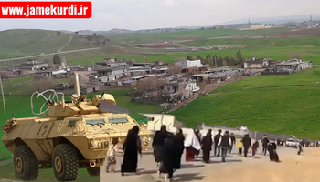 دانیشتوانی لاجانی هەولێر کە ناڕەزاییان دەربڕی دژی پاڵاوگەیەکی نەوت، گوندەکەیان چۆڵ کرد