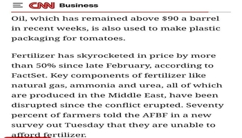 بەهۆی شەڕی ئێرانەوە؛ لەسەدا ٧٠ی جووتیارانی ئەمریکا توانای کڕینی پەیین یان نییە